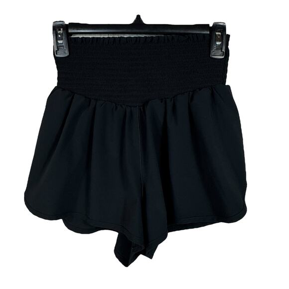 Offline by Aerie Medium Flowy Running Shorts Pull-On Smocked Waist Hi-Rise Lined - Picture 1 of 9